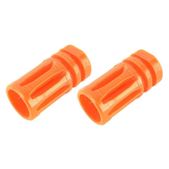 GoldenBall Eagle airsoft M4 orange-tip muzzle device with ccw 14mm threading for easy installation.