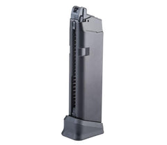 GoldenBall Poseidon green gas magazine in black feeds reliably during matches.