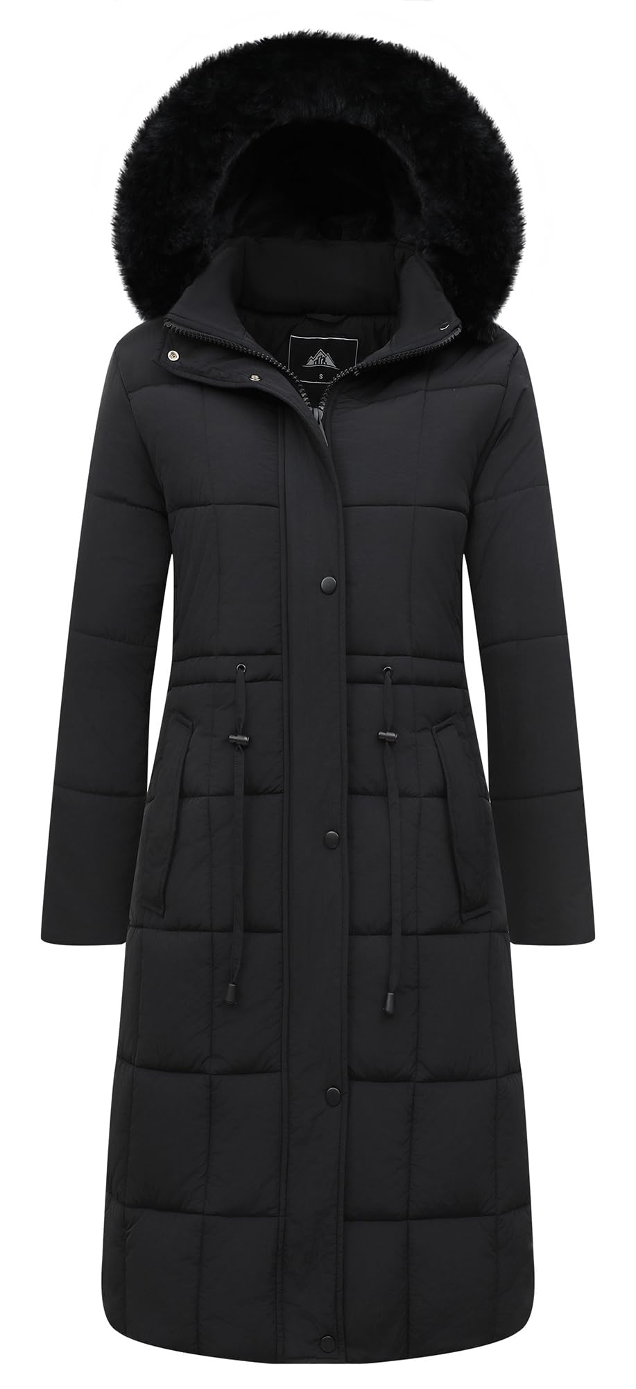 GOLDLADIES winter coat front view shows waterproof warmth for cold commutes