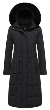 GOLDLADIES winter coat front view shows waterproof warmth for cold commutes