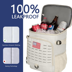 Goloni cooler backpack with 4-sided insulation highlights extended ice retention.