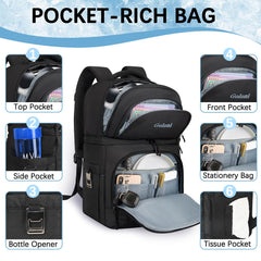 Goloni insulated cooler backpack with 40-can capacity for group outings and picnics.