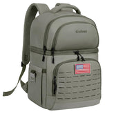 Goloni insulated cooler backpack olive close-up of PE hard liner for easy cleanup and leak prevention.