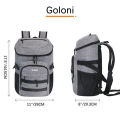 Goloni Upgraded Cooler Backpack 24 Cans interior layout organized space for drinks and snacks