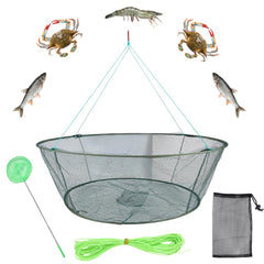 GOMAKERER collapsible net-trap with handle for easy shore crabbing