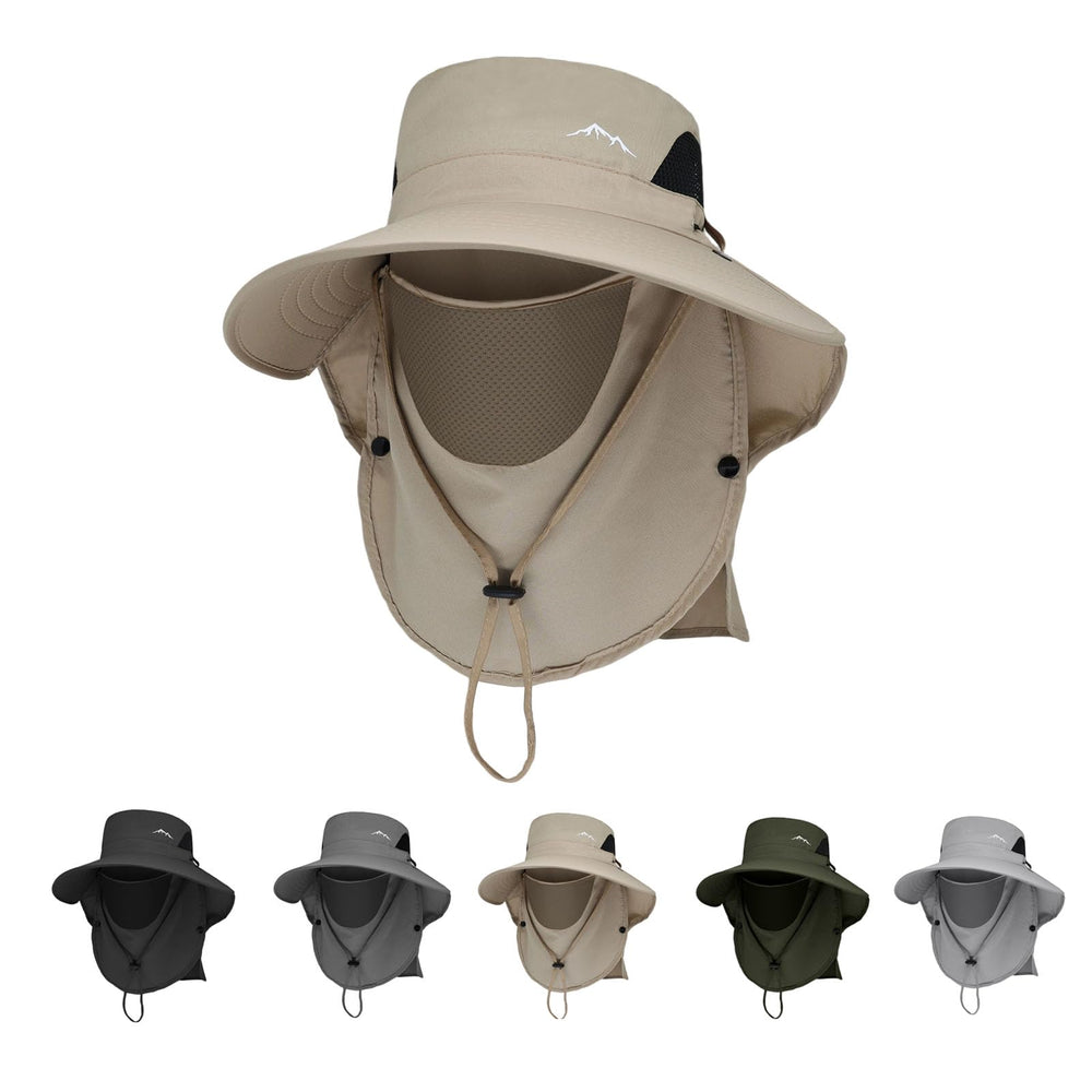 Gomehone men's bucket hat showing foldable storage, ideal for travel and compact packing.