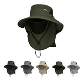 Gomehone men's bucket hat with neck flap in green offers UPF 50+ protection.
