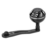 GOMEXUS 85mm carbon fiber power handle for Okuma cold water linecounter reel - top view