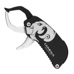 GOMEXUS Fish Lip Gripper held in hand showing compact aluminum body