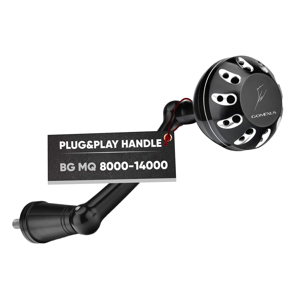 GOMEXUS Power Handle for Daiwa BG MQ 8000-14000 – front view