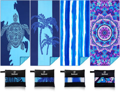 Gomust 4-pack beach towel 71x32 oversized for quick-dry beach days.