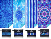 Gomust 4-pack oversized beach towel with quick-dry microfiber.