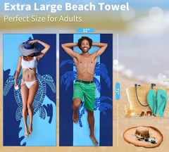 Gomust two-sided printed towel offers versatile style for beach days.