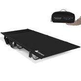 Gonex 31.5-inch wide camping cot in use offering extra space for comfortable sleep.