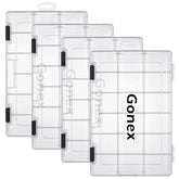 Gonex 3600 tackle trays 4-pack with transparent plastic