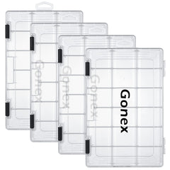 Gonex 3600 tackle trays 4-pack with transparent plastic