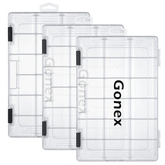 Gonex 3600 tackle trays 3-pack outer view in transparent plastic