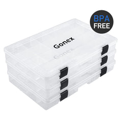 Transparent PP material of the tackle box for quick item visibility