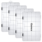 Gonex 3700 tackle trays 4-pack, transparent organizer with adjustable dividers