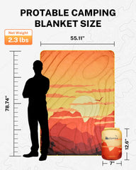 Gonex camping blanket features Denali-inspired contour stitching for durability and leakage prevention.