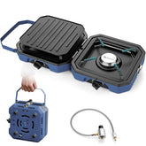 Gonex camping stove folded design shows portable, easy-to-store setup for travel
