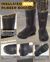 Gonex chest waders camouflage pattern for concealment during hunting or wildlife activity.