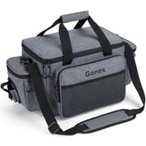 Gonex grey fishing tackle bag exterior front view