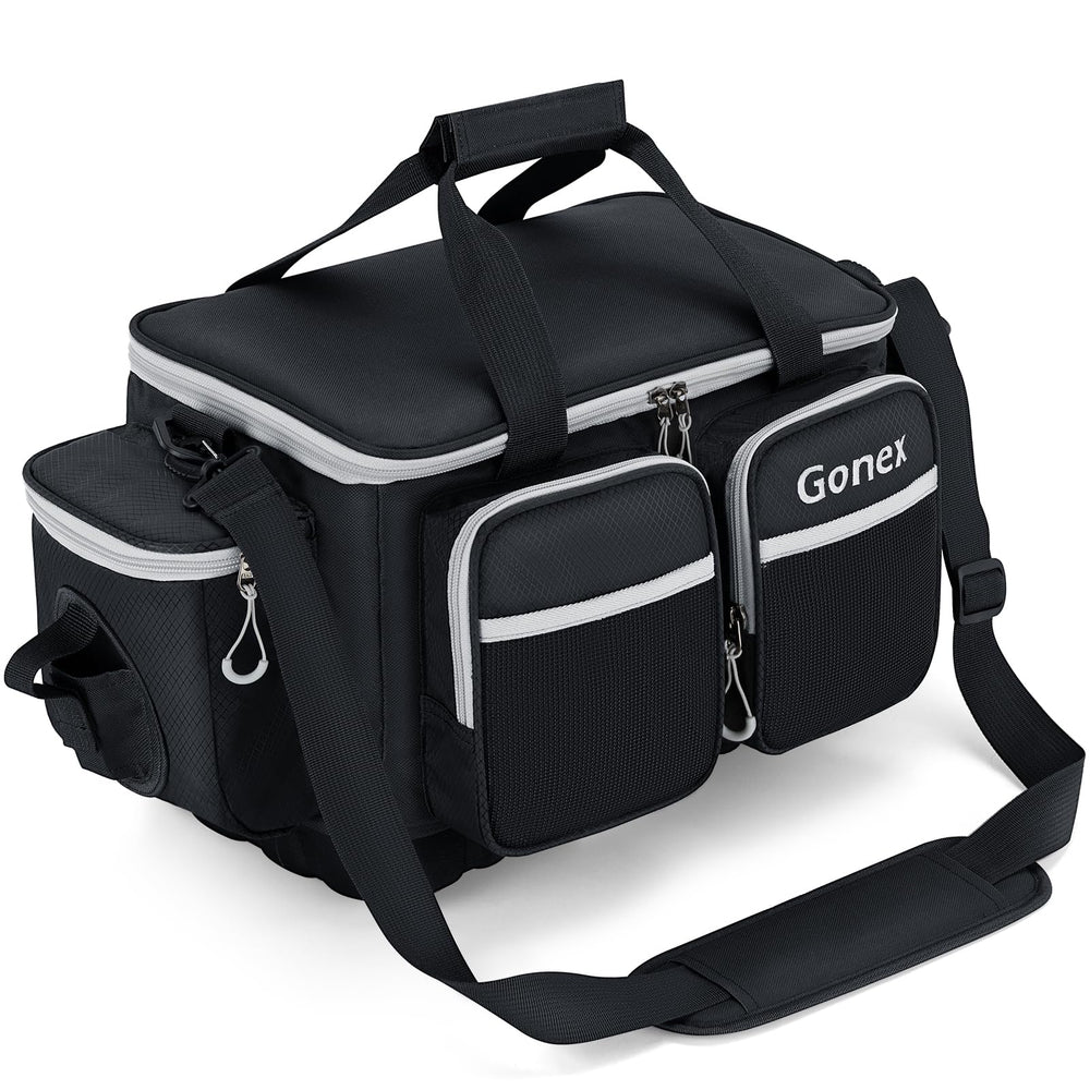 Gonex Fishing Tackle Bag bottom with water-resistant HDPE for stable, dry storage
