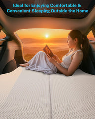 Gonex foam mattress folded for frunk storage, easy to stow in small spaces