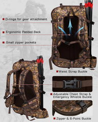 Gonex hunting bow case arrow tube detachable for quick arrow access.