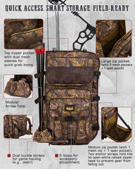 Gonex hunting bow case front organization pocket keeps gear accessible.