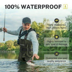 Gonex Magreel Waders quick-release shoulder straps simplify wearing and removal.