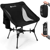 Gonex portable camping chair folded for compact storage and easy transport.