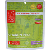GOOD TO-GO Chicken Pho package ready for easy camping meals on the trail
