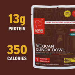 Steaming Good To-Go Mexican Quinoa Bowl after adding water during a trail meal.