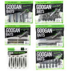 Googan Baits Bundle display featuring Slizzard Lizard and Love Grub