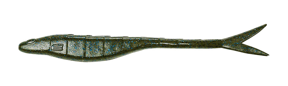 Googan Baits GDT-5-GPB Dart 5 Green Pumpkin Blue close-up highlighting scent and lure texture.
