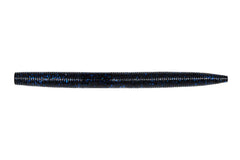 Googan Baits Lunker Log 6 inch Black Blue Flake with subtle shimmy for wacky rigs.