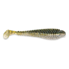 Googan Squad Snacky Swimmer ribbed body for lifelike bass action in natural color.