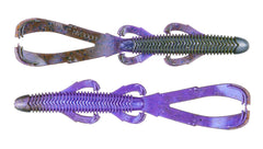 Googan Baits Trench Hawg 6-inch Green Pumpkin Purple, ideal for trophy bass with strong vibration.