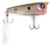 Googan Squad Blooper Popper Native Shad, front view, topwater splash for surface strikes.