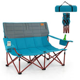 Goplus double camping chair two-person seat for shared outdoor lounging.