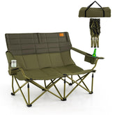 Goplus double camping chair with wide seat for two outdoors