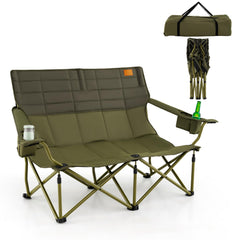 Goplus double camping chair with wide seat for two outdoors