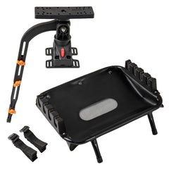 Goplus float-tube fish finder holder in action for quick sonar readings