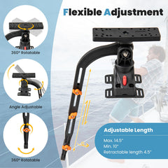Goplus float-tube rod rack with storage keeps gear organized on board