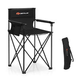 Goplus folding camping chair with detachable armrests for versatile outdoor seating.