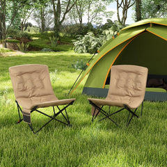 Goplus folding chair side pocket keeps essentials within reach outdoors