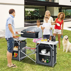 Goplus windscreen shields heat for steady cooking on windy days