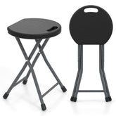 Goplus folding stool 18-inch seat for outdoor durability and comfort.
